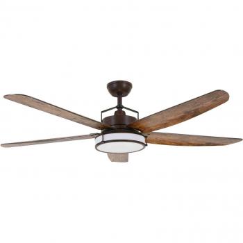 Ventilador de techo Beacon Louisville con luz LED, bronce, silencioso