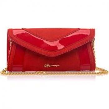 Bolso de mano Mariamare enve2 rojo con cierre solapa
