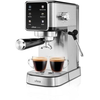 Cafetera Espresso Ufesa Arona 1L 20 Bares con Panel Táctil y Vaporizador