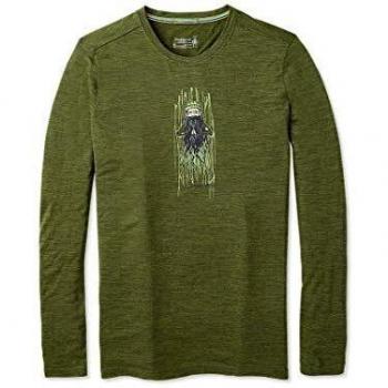 Smartwool Hombre Merino Sport 150 Old Man Invierno Camiseta de Manga Larga, Hombre, Camiseta, SW019022B451. XL, Moss Green Heather, XL