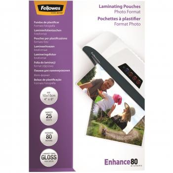 Fellowes 54406 - Pack de 25 fundas para plastificar, formato fotografía