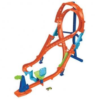 Hot Wheels - Pista para coches de juguete Ciclón Looping Extremo con coche Action