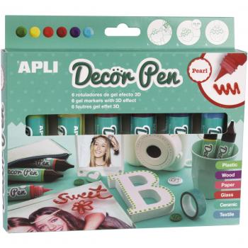 Apli Paper Ref. 14966 Decorpen Pearl 6 colores