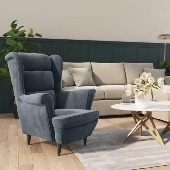 Sillón de terciopelo gris oscuro vidaXL con estructura de madera, tapizado en terciopelo suave, relleno de espuma densa, patas de metal dorado, diseño moderno y elegante, fácil de limpiar y mantener
