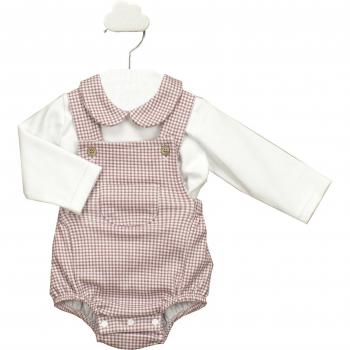 Conjunto Bebé Ranita + Camiseta Cuello Bebé Smiling Babidu 41193 - Conjunto de bebé niño de dos piezas en color rojo
