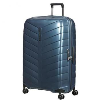 Maleta Samsonite Attrix Spinner 81cm 120L con 4 Ruedas y Cerradura TSA - Azul Acero