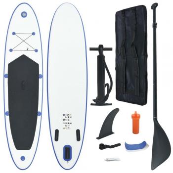 Inflatable Stand Up Paddle Board Set SUP Surfboard Blue and White
