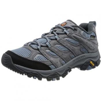 Merrell Zapatillas de Senderismo Moab 3 GORE-TEX para mujer, color gris y azul celeste, talla 42.5 EU