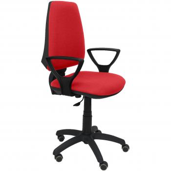 Piqueras y Crespo Silla Elche CP Bali Rojo Brazos FIJOS Ruedas DE P Oficina, Tela, 109x46x46 cm