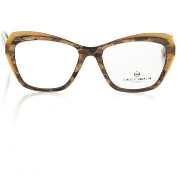 Frankie Morello Beige Acetate Cat Eye Eyeglasses