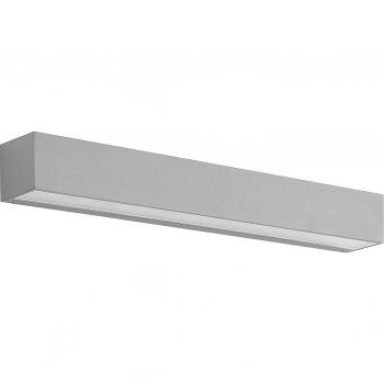 Aplique de pared LED para exterior Lucande Lengo, 50 cm, color plata, 1 luz, material aluminio