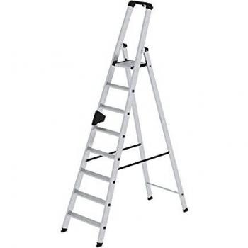 Escalera de Aluminio MUNK de 8 Escalas, Unilateral, con Ergo-pad y Altura Total de 2540mm