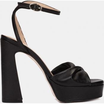 Sandalias Pedro Miralles Soleto para mujer en piel con plataforma y tacón bloque