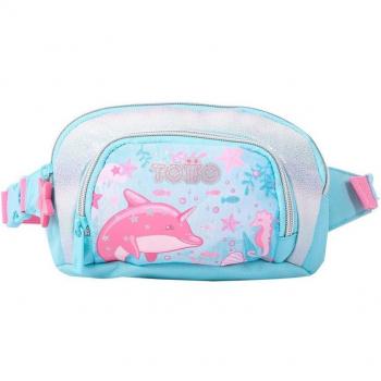 Riñonera Totto Pink Ocean infantil - Ideal para llevar todas tus cosas de forma cómoda y segura