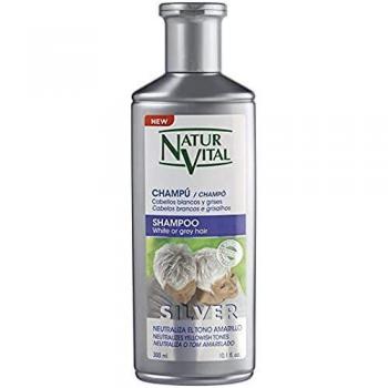 Naturaleza y Vida Champú Cabello Blanco y Gris, Azul, 300 Mililitros