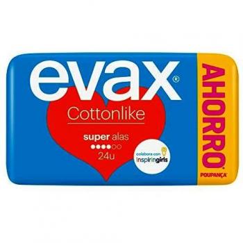 Evax Cottonlike Super Compresas Con Alas 24u