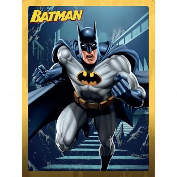 Batman. Caja metálica: Libro de aventuras · Libro para colorear · Libro de actividades · Más de 50 pegatinas · Un póster doble · 4 Rotuladores