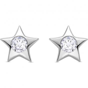 Pendientes de Plata de Ley 925 con Circonita Brillante acabados en rodio - Luxenter Ryshe Essential