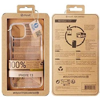 MUVIT para EL Cambio RECYCLETEK Souple Transparente iPhone 13