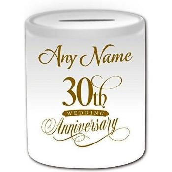 Regalo personalizado - 30th aniversario caja de dinero