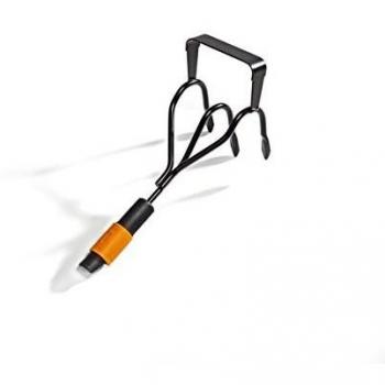Fiskars QuikFit Azada Cultivador Multiusos 1000681 - Herramienta de Jardinería Intercambiable, Mango Ergonomico, Diseño Ligero, Ideal para Acolchado y Preparación del Su
