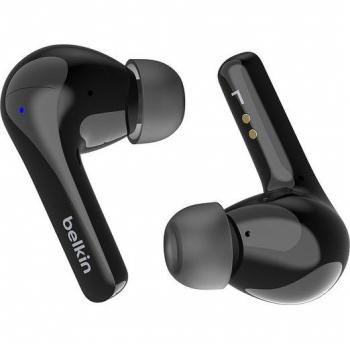 Belkin SoundForm Motion True Wireless Earbuds, Noise Cancelling Ear Buds with Wireless Charging Case & Dual Microphone - IPX5 Water Resistant Bluetooth Headphones for iPhone & Samsung - Black