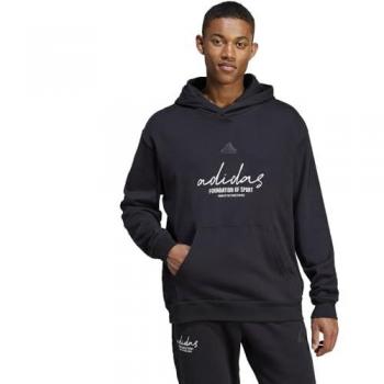 Sudadera con Capucha Adidas Brand Love French Terry Hombre Negra S