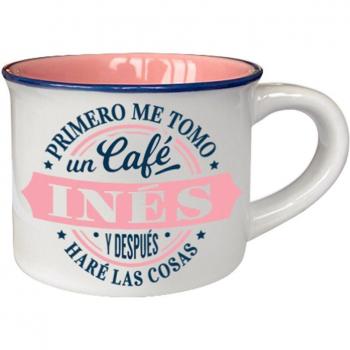 Taza de Café Espresso Personalizada Ines con Diseño Exclusivo