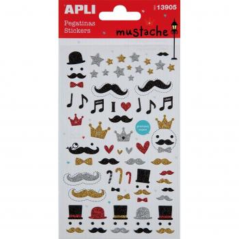 1 Hoja Pegatinas Motivo  Bigotes Apli 13905