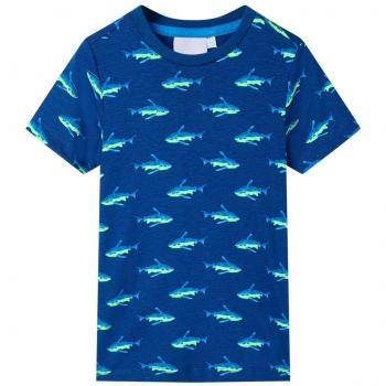 Camiseta infantil azul oscuro 104