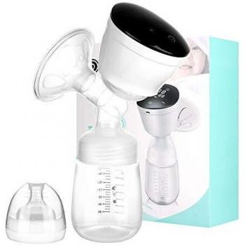 WilBee Sacaleches Eléctrico, Extractor de Leche Materna Portátil y Recargable con 3 Modos y 9 Niveles de Succión de Leche Materna, Pantalla LCD de Táctil Sensible, Sin BPA