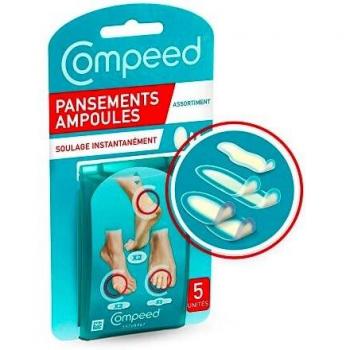Compeed - Apósitos hidrocoloides para el cuidado de los pies, apósitos cicatrizados rápidos, color beige, 3 tamaños diferentes