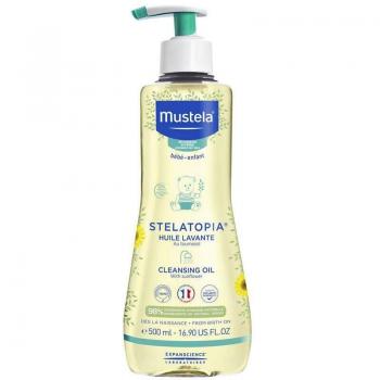 Mustela Stelatopia Nourishing Cleansing Oil 500ml for Sensitive Skin