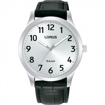 Reloj Lorus Classic man RRX07JX9 con correa de piel negra y resistente al agua