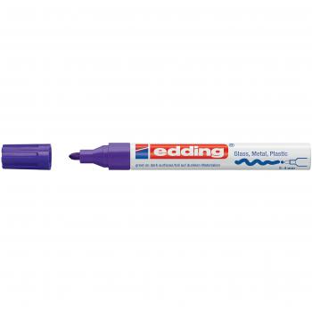 Marcador Permanente Edding 750 Punta Cónica Violeta Trazo 2-4mm