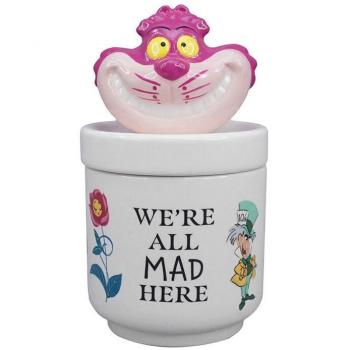 Bote de Cerámica con Tapa 3D Disney Alicia en el País de las Maravillas Gato Cheshire 14 cm