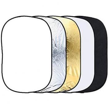 Andoer® 24 * 36 5 en 1 Portable plegable reflector de luz ligero de estucio de Fotografía para varias fotos 60 x 90 cm