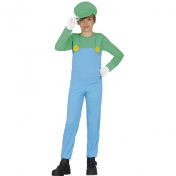 Disfraz de Maquinista verde de Tren para niños