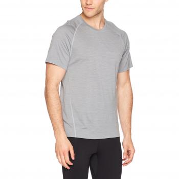 SmartWool Merino150 Pattern Short Sleeved Capa de Base, Hombre, Gris Claro, XL