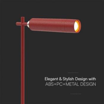 Lámpara de Sobremesa LED Magnética 3W Roja Recargable USB-C Táctil Regulable 4000K