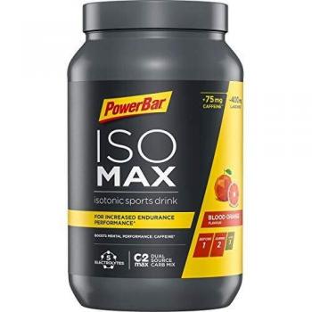 PowerBar Isomax Blood Orange 1200g - Bebida Deportiva Isotónica - 5 Electrolitos + C2MAX + 75mg Cafeína