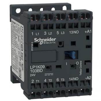 Minicontactor Schneider Electric TeSys K LP1K, tripolar, 3 contactos normalmente abiertos (NA), 9 A, bobina de 24 V DC