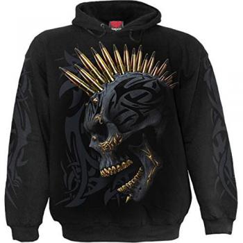 Spiral Gothic Black Gold Hooded Sweater for Men - Sizes S to XL