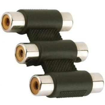 Adaptador triple hembra RCA a triple hembra RCA Electro Dh 13.721