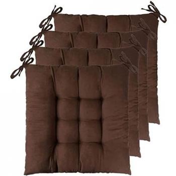 Pack 6 Unidades Cojines para Silla, 40X40 CM, Relleno de Algodón, Ideal para la Decoración de Cocina y Sala, Fabricado en España