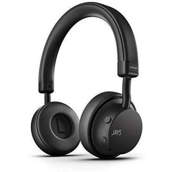 JAYS Auriculares Bluetooth Inalámbricos - a-Seven - Negro - Cascos 25h de duración & con microfono