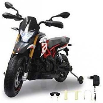 Moto Eléctrica Infantil Aprilia Dorsoduro 900 - 12V, con 2 velocidades y suspensión trasera ajustable