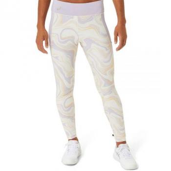 Mallas Asics Women Graphic Tight 2042a270 Mujer - Mallas de mujer, diseño gráfico, color blanco, tejido elástico y transpirable, ideal para actividad deportiva
