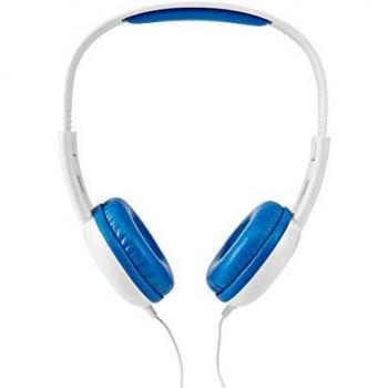 NEDIS Auriculares Diadema con Cable Auriculares Diadema con Cable | 3.5 mm | Longitud del Cable: 1.20 m | 82 dB | Azul/Blanco Azul/Blanco 1.20 m