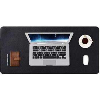 DOBAOJIA Alfombrilla de Ratón Extendida Mousepad Tapete de Escritura Estera Oficina Alfombrilla de Escritorio Protector Escritorio, Cuero PU Impermeable + Gamuza Antideslizante
